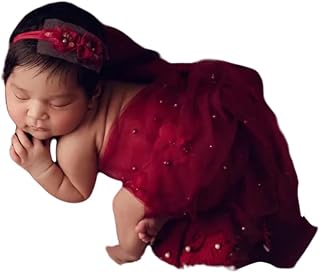 Newborn Photography Props Wraps ,Handmade Pearl Swaddle Blanket & Headress