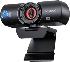 NexiGo HelloCam Lite 4K Webcam, Auto Electronic Shutter, True Privacy, 9-Step Digital Zoom, 1080p 60fps, 2 Noise-Canceling Mics, AE&3DNR, USB Computer Camera for Zoom/Teams/Streaming