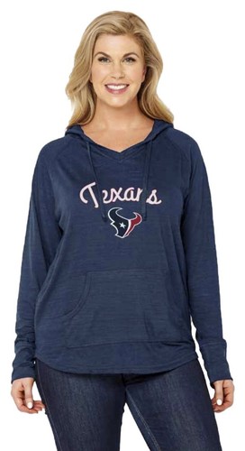 NFL Womens Curvy Pullover Hoodie in Team Colors - Plus Sizes 1X-3X - New Bagged