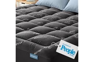 Niagara Sleep Solution Queen Ultra Soft Mattress Topper &mdash; Back Pain Relief | Rayon Derived from Bamboo, 20" Deep Pocket, Breathable Pillow Top Mattress Pad, Perfect for Hot Sleepers, Dark Gray