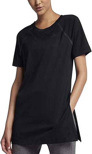 Nike Women's Sportswear Bonded Half-Sleeve Top Black 867689-010