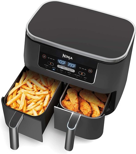Ninja DZ201 Foodi 8-Qt 6-in-1 DualZone Air Fryer Smart Finish Refurbished