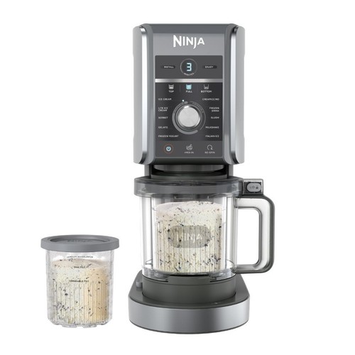 Ninja NC501 CREAMi Deluxe 11 In 1 Stone Silver Ice Cream and Frozen Treat Maker