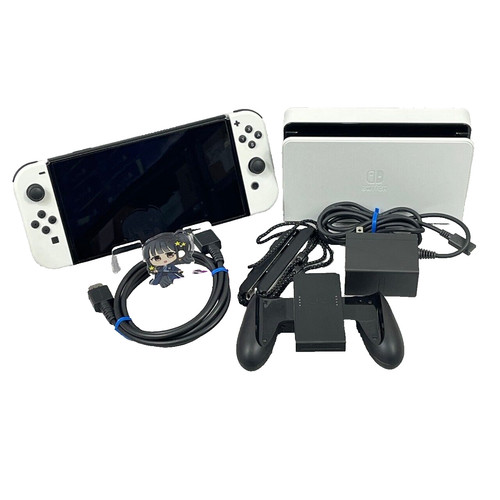 Nintendo Switch 64GB OLED White Console  1 Day Ship Excellent Refurbished