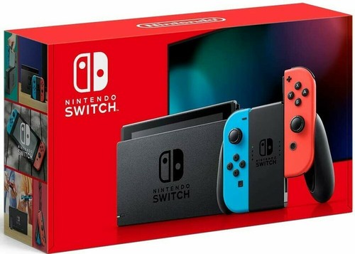 Nintendo Switch Console with Neon Blue and Neon Red Joy Cons 32GB