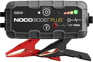 NOCO Boost GB40: 1000A UltraSafe Jump Starter &ndash; 12V Lithium Battery Booster Pack, Portable Jump Box, Power Bank & Jumper Cables - for 6.0L Gas and 3.0L Diesel Engines | Spark-Proof + Reverse Polarity Protection - Power Bank - 100-Lumen LED Flashlight - Fo