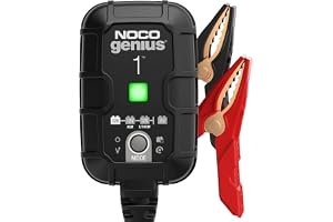 NOCO GENIUS1: 1A 6V/12V Smart Battery Charger &ndash; Automatic Maintainer, Trickle Charger & Desulfator with Overcharge Protection & Temperature Compensation &ndash; for Lead-Acid & Lithium Batteries