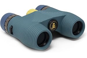 Nocs Provisions Standard Issue 10x25 Waterproof Binoculars, 10X Magnification, Bak4 Prism, Wide View Multi-Coated Lenses for Bird Watching, Hiking & Backpacking - Celeste Blue