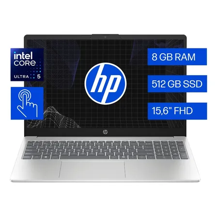 Notebook HP 15-fd2351la Intel Core Ultra 5 8GB RAM 512GB SSD 15,6" T&aacute;ctil FHD Windows 11