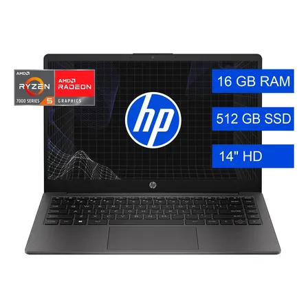Notebook HP 245 G10 con Ryzen 5, 16GB RAM y 512GB SSD
