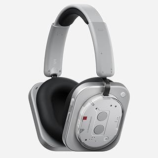 Nothing Headphone (1) Hybrid Active Noise Cancelling Headphones, Wireless Over-Ear Headphones with 6 Mics, 80Hrs Playtime, Hi-Res Audio, KEF-Tuned, Spatial Sound, Comfort Fit & Fast Charging Black