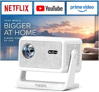 Now with Netflix 4K Mini Projector with WiFi and Bluetooth