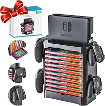 NS Compatible Nintendo Switch Games Holder, Nintendo Switch Stand - Black