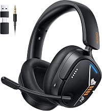 NUBWO Wireless Gaming Headset for PS5, PS4, PC, 7.1 Surround Sound, Black