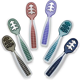 NumNum Baby Spoons Self Feeding 6 Months, 6-Pack Beach Party