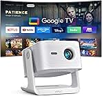 【Official Licensed Google TV】4K Smart Projector with WiFi and Bluetooth, VOPLLS Outdoor Projectors with Dolby/Auto Focus, Portable Movie Phone Wireless Gaming Wifi Proyector for Bedroom/Home/Ceilling
