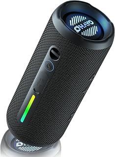 OHAYO Portable Bluetooth Speaker, IPX7 Waterproof, 24W Stereo, LED Lights | IPX7 waterproof, 30H playtime, TWS pairing, RGB lights, Bluetooth 5.3 - pool, beach, camping, shower