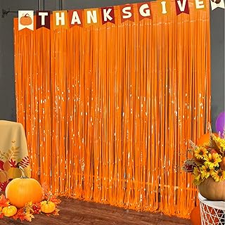 OHOME Thanksgiving Decorations -Thanksgiving Backdrop Streamers | Friendsgiving Decor for Indoor Outdoor Outside - Fall Porch Banner Essentials for Door Wall Party Favors Photo Booth Props,2 Pack