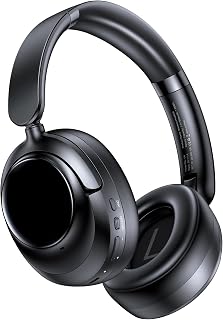 OKEEFE Hybrid Active Noise Cancelling Headphones 120H Playtime Wireless Bluetooth 6.0 Headphones with Hi-Res Sound & 360° Surround Clear Call Mics Over Ear Headphone Headset for Travel,Workout Black