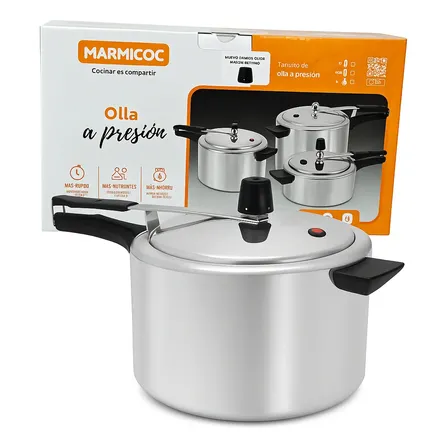 Olla A Presion Aluminio 9l C/sist Seguridad Marmicoc 24cm Aluminio