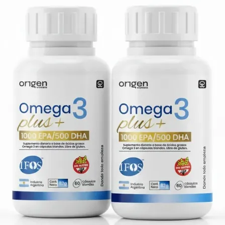 Omega 3 Ifos Plus 1000epa/500dha X60 Caps Pack X2un - Or1gen