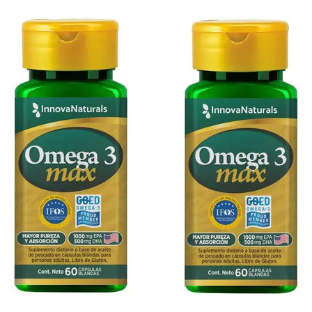 Omega 3 Max X 60 Caps Innovanaturals Ifos (2 Unidades) Sabor Sin sabor