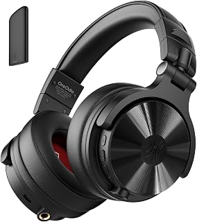 OneOdio Studio Max 1-20MS Low-Latency Wireless DJ Headphones, 120H Playtime, Lossless Hi-Res/LDAC Audio, Dual-Mic ENC, Dongle/Bluetooth/Wired Connection for Studio Guitar and Gaming PC Computer