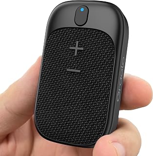 Oraolo Wearable Bluetooth Speaker, Clip-On Portable Speaker Built-in Mics for Hands-Free Music and Calls, Waterproof Outdoor Speaker for Working, Biking, Hiking, Running, 18H Long Playtime