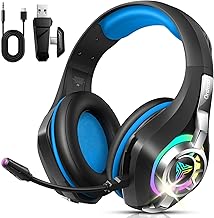 Ordtop 2.4GHz Wireless Gaming Headset for PS5/PS4/Switch, 45H RGB Lights | 2026 Gaming Headphones with ENC Mic, 7.1 Surround Sound, 40mm Drivers, <20ms Low Latency, 276g Lightweight, Memory Foam