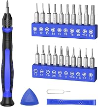 ORIA Small Precision Screwdriver Set, Mini Repair Tool Kit for Phone, PC, Computer, Laptop, Xbox, Switch, Glasses, Watch, Electronics, DIY, Pocket Repair Tools with Torx Phillips Flat and More