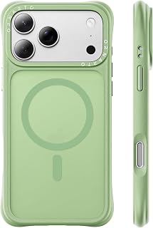 ORNARTO Magnetic for iPhone 17 Pro Max Case, Translucent Matte, Matcha | 20FT Military-Grade Drop Protection, Compatible with MagSafe, Slim & Lightweight, AirBuffer Corners, Gecko-Grip Interior