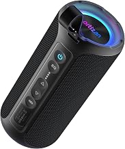 Ortizan Portable Bluetooth Speaker Wireless (2nd Gen), 40W Loud Sound and Deep Bass, 30 Hours Playtime, IPX7 Waterproof, TWS for 2 Speakers Pairing for Shower, Outdoor, Electronics Gift (Black)