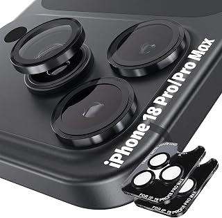 Orzero 9H Glass Camera Lens Protector for 18 Pro/18 Pro Max-Black, 2 Set