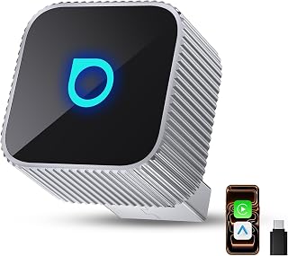 OTTOCAST Mini Cube Wireless CarPlay Adapter & Android Auto Adapter | Mini Slim 2-in-1 Adapter for Cars with Factory Wired CarPlay/Android Auto, 5GHz WiFi, Bluetooth 5.0, 5s Auto Reconnect