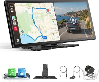 OTTOCAST ScreenFlow 11.4" Wireless Apple CarPlay & Android Auto Screen | Pre-installed Netflix/YouTube, HD Split-Screen, 1080P Backup Camera, Dual WiFi & Bluetooth | Universal for Car/SUV/Truck