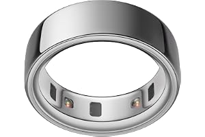 Oura Ring 4 - Silver - Size 8 - Sleep, Activity, Women&rsquo;s Health, AI Advisor, Up to 8 Days of Battery Life, Size Before You Buy, Android & iOS Compatible