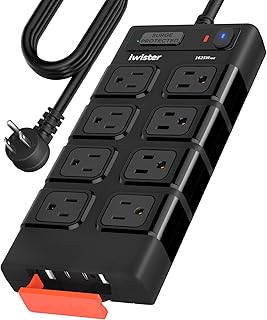 Outdoor Power Strip Waterproof IPX6, Outlet Extender, 8 AC+4USB