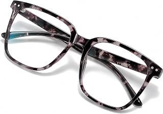 Oversized Square Blue Light Blocking Glasses for Women Men, Anti Glare Computer Glasses, Reduce Eye Strain