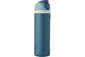 Owala FreeSip Insulated Stainless Steel Water Bottle with Straw for Sports and Travel, BPA-Free, 32oz, Foggy Tide