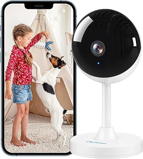 owltron Home Security Camera 2K, Indoor Camera for Baby/Elder/Dog/Pets Camera with Phone App, 2.4G WiFi Camera with Motion Detection, Night Vision & 2-Way Audio, Compatible with Alexa
