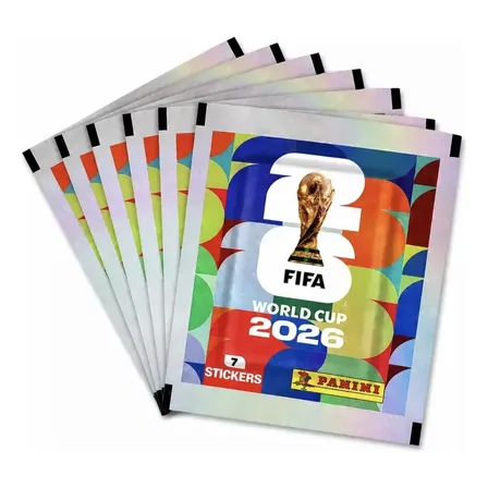 Pack X50 Sobres Figuritas Mundial Fifa 2026 Panini Oficial Mundial 2026 50 Paquetes Figuritas Mundial 2026