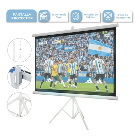 Pantalla Para Proyector 120 Pulgadas Enrrollable Port&aacute;til 16:9 Tr&iacute;pode de Regalo Dakota