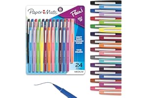Paper Mate Flair Felt Tip Pens, Medium Point (0.7mm), 12 Count - For Arts & Crafts, Note-Taking, Journaling, School Supplies for Teachers & Students