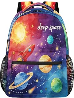 Pardick Space Planet Backpacks for Women Men, Travel Laptop Back Pack Waterproof Bookbags Adults Backpack with Multiple Pocket