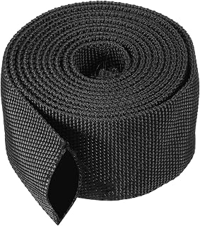 PATIKIL 1.2" Dia 6.5FT Nylon Protective Hose Sleeve, Cable Cover Sheath Protection for Welding Tig Torch Hydraulic Hose, Black