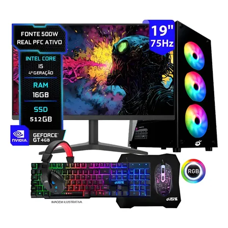 Pc Gamer Armada Intel I5 16gb 512gb Video 4gb Gddr5 Mon 19 ! 512 Gb 16 Gb Gt740 4gb Gddr5
