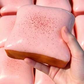 PC-Soft Butter Toast Slow Rebound Stress Relief Squeeze Toy-Gift-Collectible Display-Enthusiast Collection. The Surface Of The Product Has Random Spray Dots, And The Color Of The Product May Have Differences In Depth, Which Does Not Affect The Quality Of 