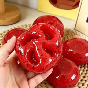 pc Squishy Watermelon Ice Ball, Sandy Texture, Anxiety Relief, ADHD, Autism Fidget Toy, Stress Relief Toy, Best Gift For Birthday, Party, Easter, Christmas, Valentine's Day, Back To School $3.2 5% OFF