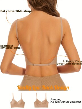 pc Summer Backless Invisible 3-Way Convertible Women Bra, Wedding $4.56 Flash Sale