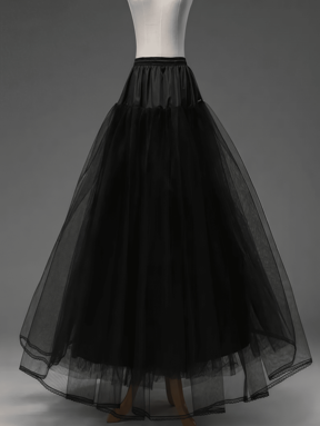 pc Women's Black Crinoline Petticoat Skirt Underskirt, Elastic Waist, For Photography, Wedding Dress Accessory Fall&nbsp;Clothes&nbsp;For Women $3.0 2% OFF